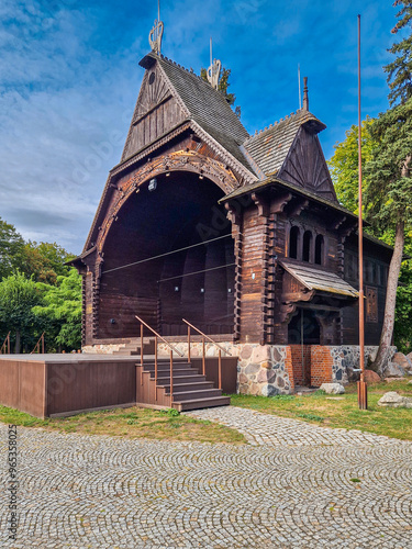 Obraz na płótnie Park zdrojowy in Ciechocinek, Poland. w salonie