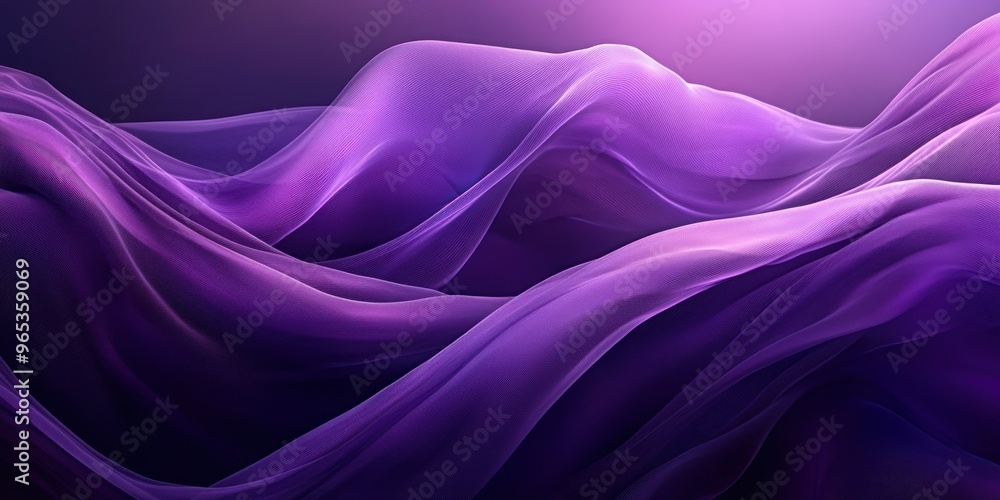 Obraz premium Abstract Purple Fabric Waves with Delicate Texture