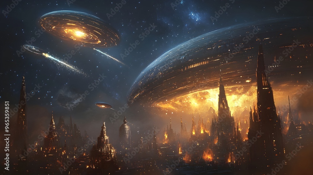 Celestial Arrival of Ancient Gods Witnessed by Civilization Celestial Arrival of Ancient Gods Witnessed by Civilization