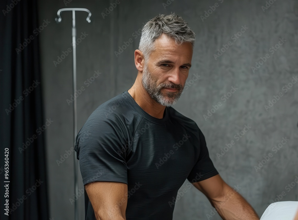 Physical therapist assisting a patient in strengthening core muscles to support the back, core strengthening therapy, preventing back pain Physical therapist assisting a patient in strengthening core muscles to support the back, core strengthening therapy, preventing back pain