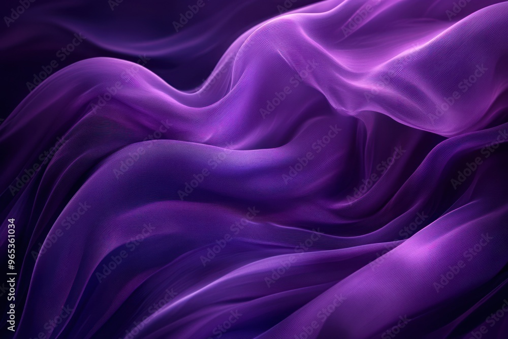 Abstract Purple Fabric Waves with Textured Surface Abstract Purple Fabric Waves with Textured Surface