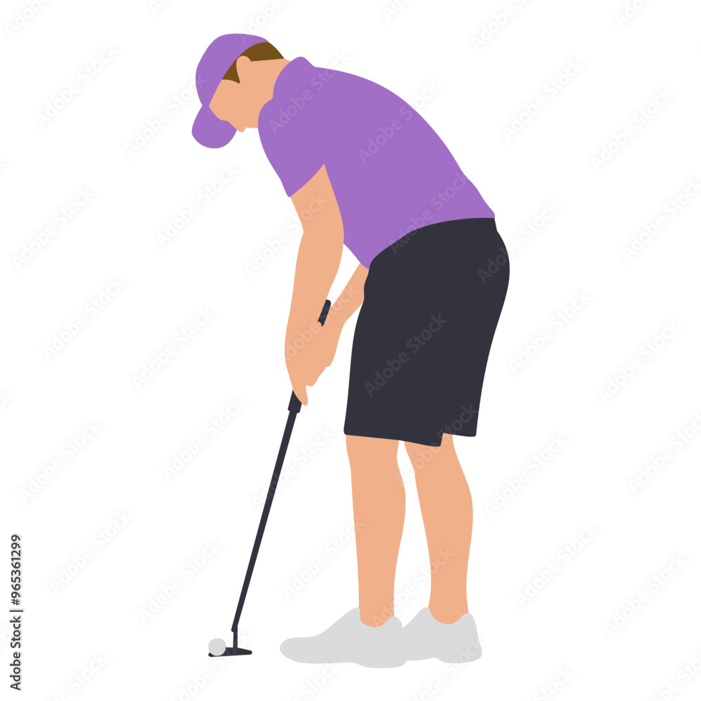 Golf player illustration. Vector image Golf player illustration. Vector image