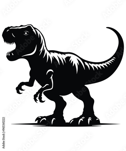 illustration of a dinosaur silhouette vector style 