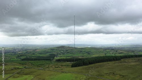 Aerial view of the Strabane transmitting station in Northern Ireland photo