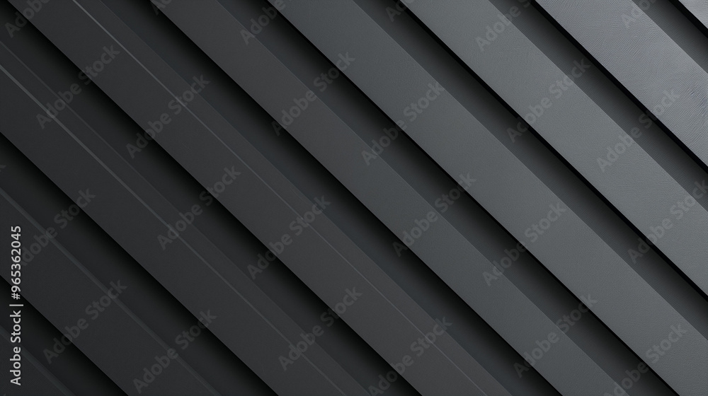 Obraz premium Diagonal charcoal grey striped wall panel