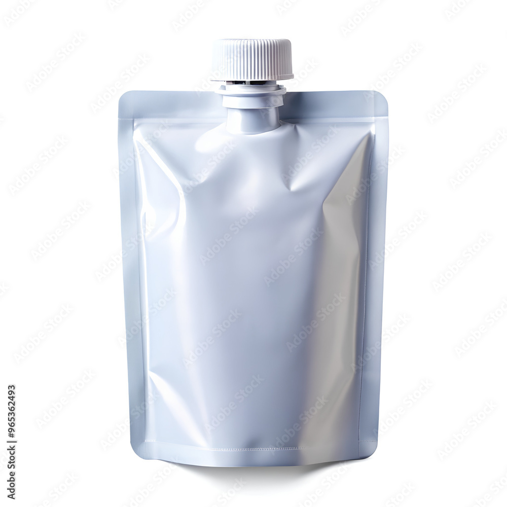 Blank spout pouch with cap or doy pack. isolated on white background. clipping path Blank spout pouch with cap or doy pack. isolated on white background. clipping path