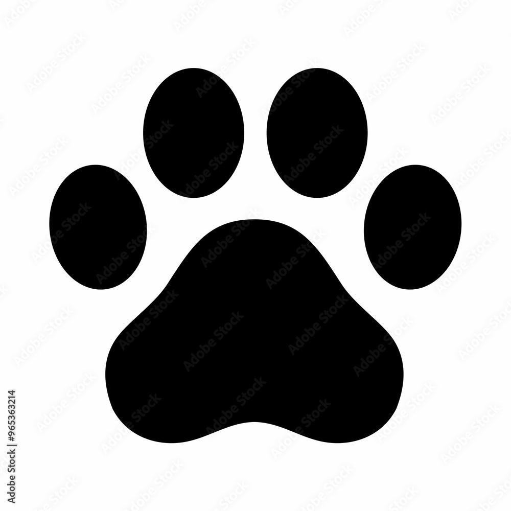 Cat Paw silhouette. Design image Cat Paw silhouette. Design image