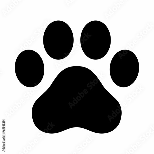 Cat Paw silhouette. Design image