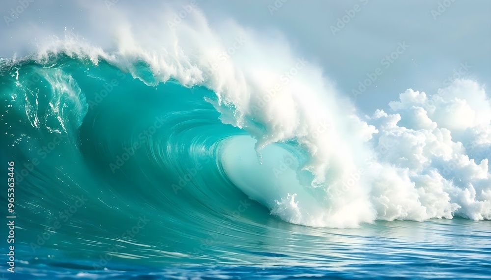 A large powerful wave crashing
