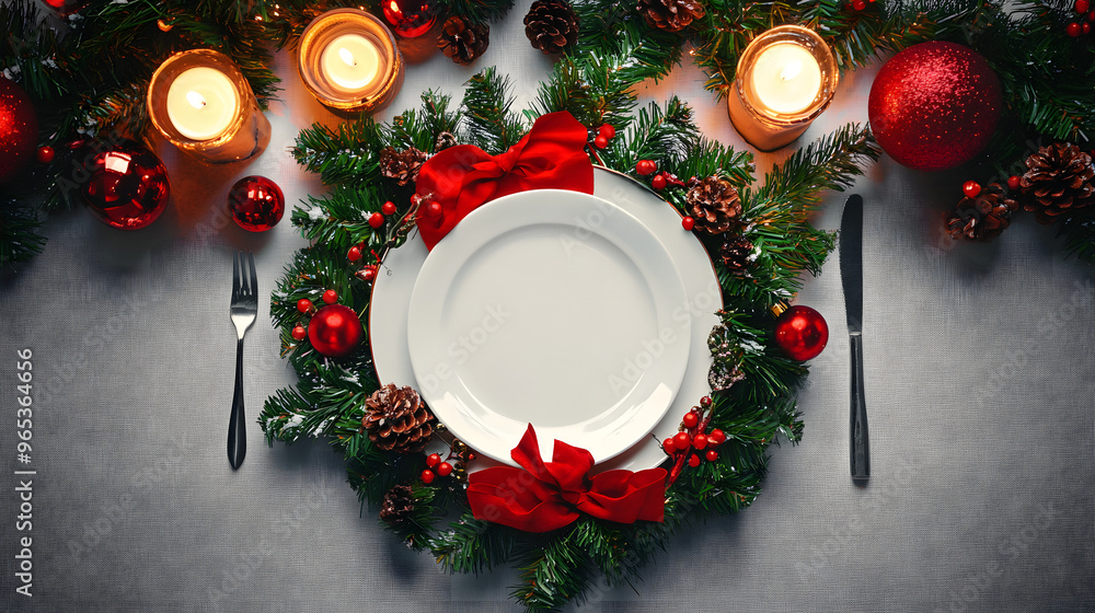 Christmas table place setting Christmas table place setting