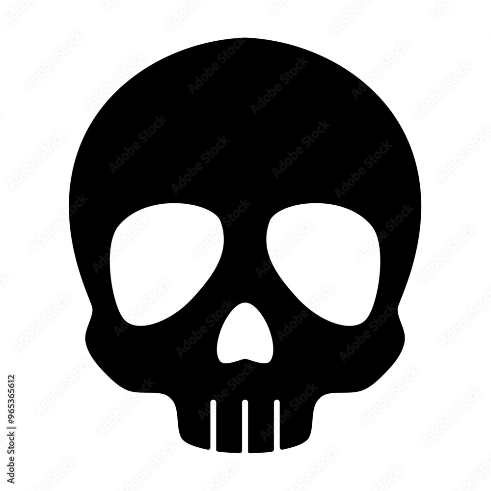 Skull head silhouette. Vector image Skull head silhouette. Vector image