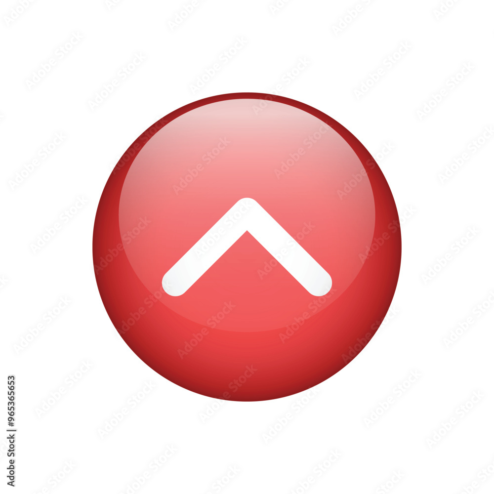 Arrow button realistic icon sign isolated on white background. Vector Arrow button realistic icon sign isolated on white background. Vector