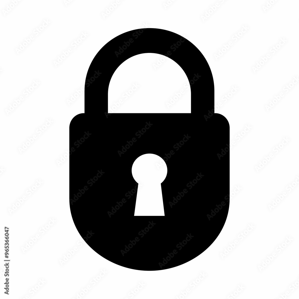 Padlock icon silhouette. icon image Padlock icon silhouette. icon image