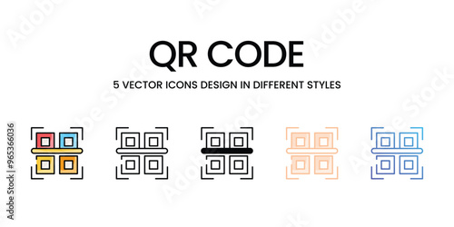 QR Code vector icons set ready to use for web and mobile app