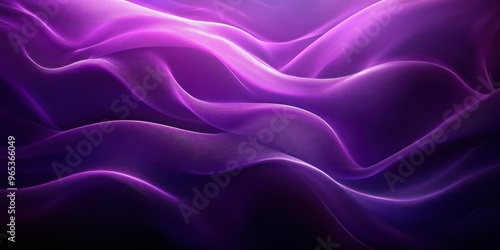 Abstract Purple Wavy Lines and Dots on Dark Background