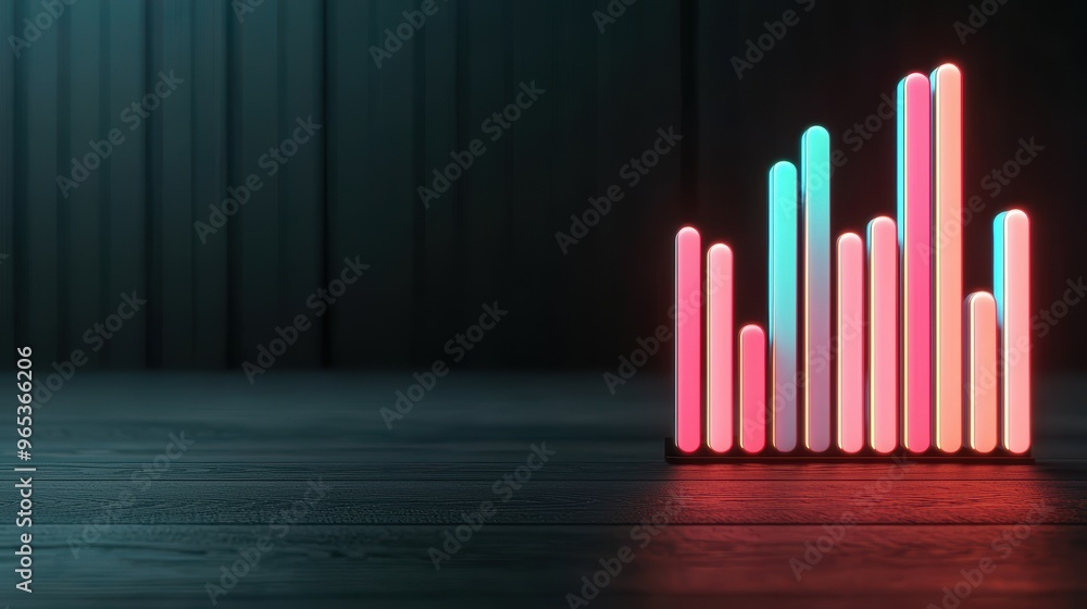 Illuminating Energy Market Fluctuations - Futuristic Financial Dashboard in Neon Hologram Graphs on Dark Background, with Copy Space and Selective Focus. Illuminating Energy Market Fluctuations - Futuristic Financial Dashboard in Neon Hologram Graphs on Dark Background, with Copy Space and Selective Focus.