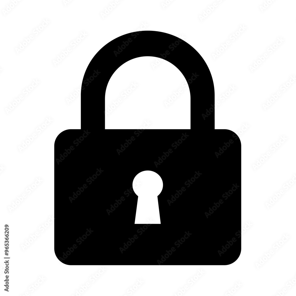 Padlock icon silhouette. Vector image
Padlock icon silhouette. Vector image