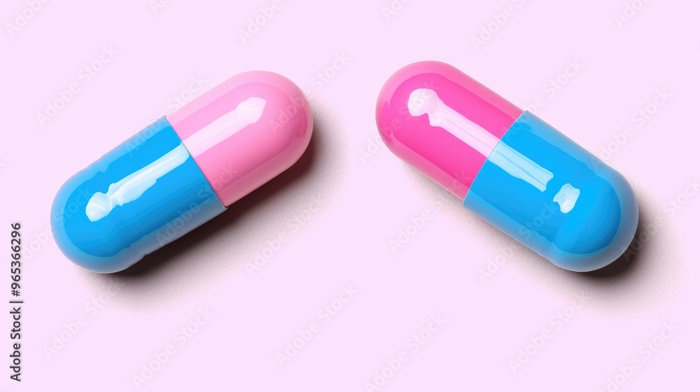 Futuristic AI-Enhanced Pill Concept with Vibrant Neon Colors Futuristic AI-Enhanced Pill Concept with Vibrant Neon Colors