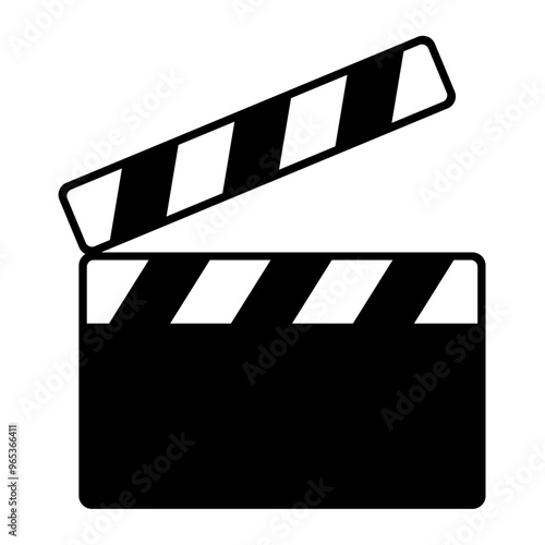 Movie clapper icon. Vector image