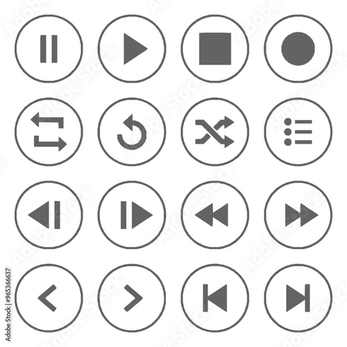 media player buttons