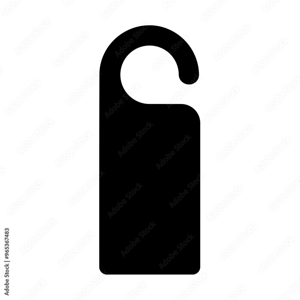 Door hanger silhouette. Vector image Door hanger silhouette. Vector image