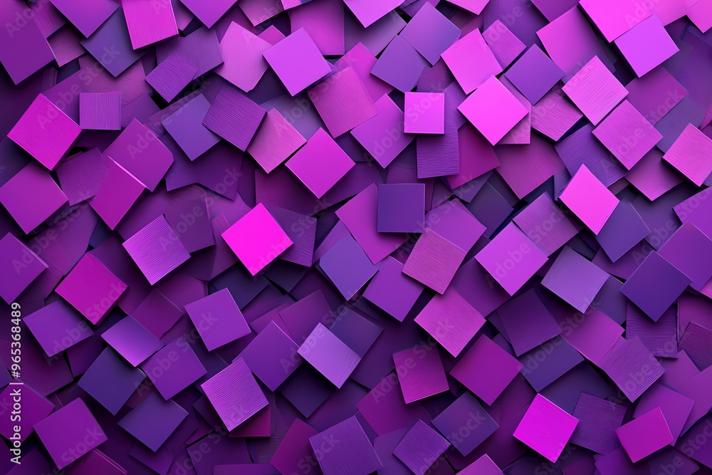 A vibrant array of purple geometric shapes creating a lively background. A vibrant array of purple geometric shapes creating a lively background.