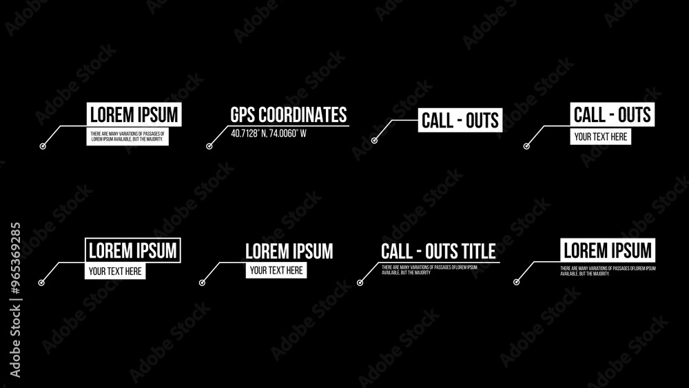 Call - Outs Titles Stock Template | Adobe Stock