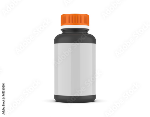 supplement bottle for mockup with white background