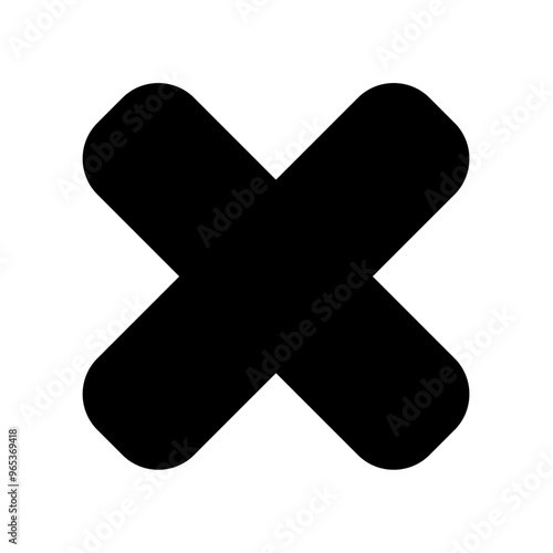 Cross math icon vector image