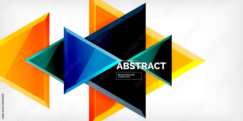 Abstract background - glossy triangles. Vector Illustration For Wallpaper, Banner, Background, Card, Book Illustration, landing page Abstract background - glossy triangles. Vector Illustration For Wallpaper, Banner, Background, Card, Book Illustration, landing page