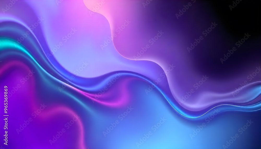 Naklejka premium Render 3D object with a reflective surface and iridescent colors. Holo abstract 3D shapes gradient swirling, 
