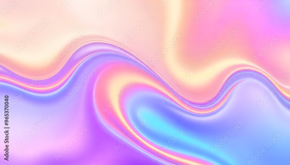 Render 3D object with a reflective surface and iridescent colors. Holo abstract 3D shapes gradient swirling, Render 3D object with a reflective surface and iridescent colors. Holo abstract 3D shapes gradient swirling,