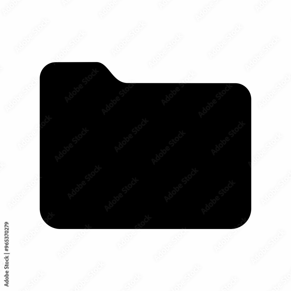 Folder icon silhouette. Flat image Folder icon silhouette. Flat image