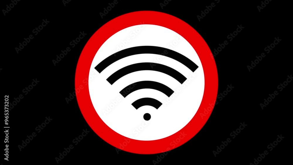 wi-fi icon with circle animation on a white background. wi-fi icon with circle animation on a white background.