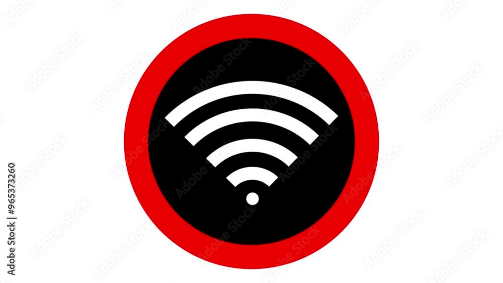 wi-fi icon with circle animation on a white background. wi-fi icon with circle animation on a white background.