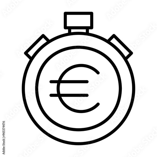 euro currency symbol on white