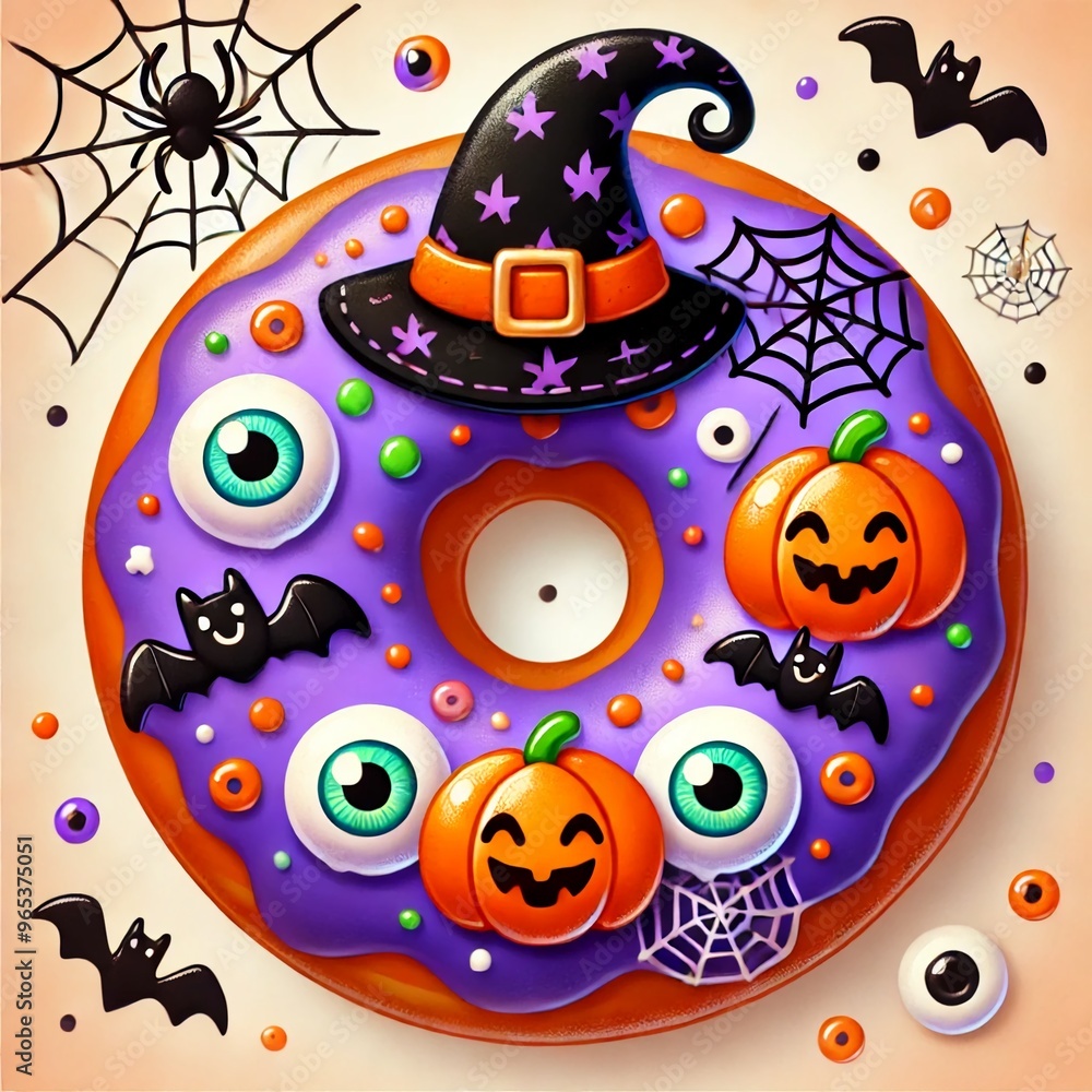 Fototapeta premium halloween background with pumpkin