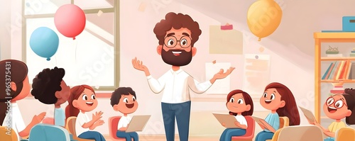 Teacher Explaining Lesson t...