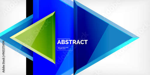 Free Download Triangle glass shapes geometric abstract background. Vector Illustration For Wallpaper, Banner, Background, Card, Book Illustration, landing page - GFXLoad