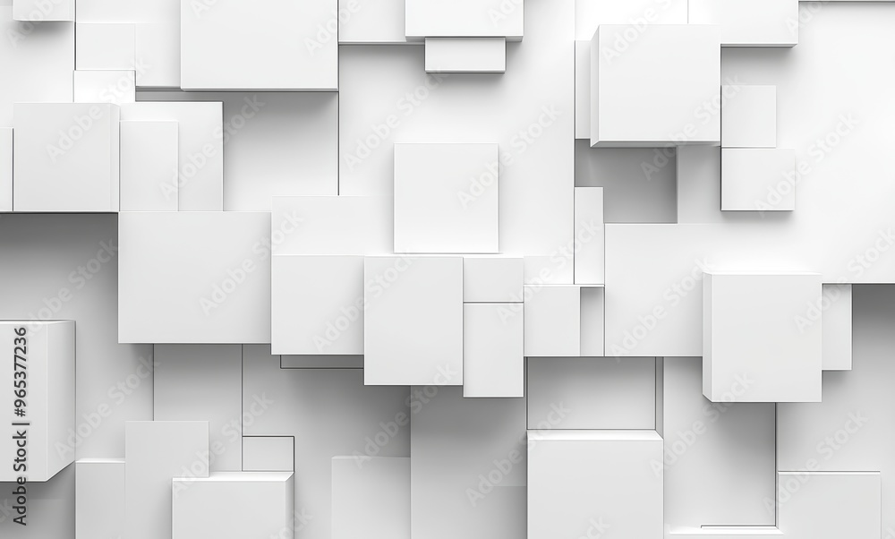 Abstract Architectural Wall Pattern with 3D Cubes for Modern Building Design Generative AI Abstract Architectural Wall Pattern with 3D Cubes for Modern Building Design Generative AI