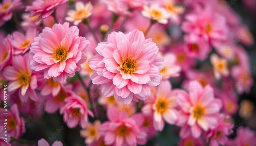 Close-up of chrysanthemums with contrasting colors. Close-up of chrysanthemums with contrasting colors.