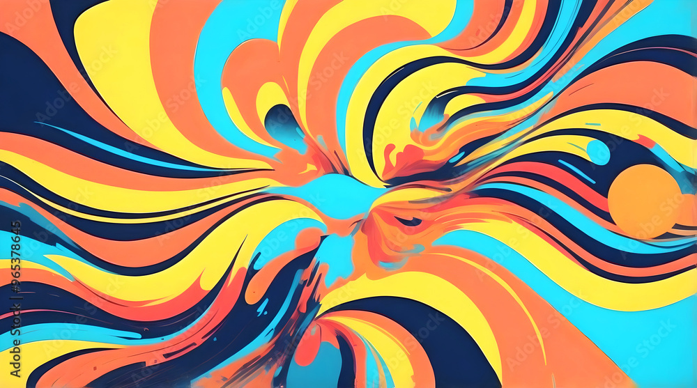 Colourful abstract aesthetic background design, artistic autumn, wallpaper, template, pop art