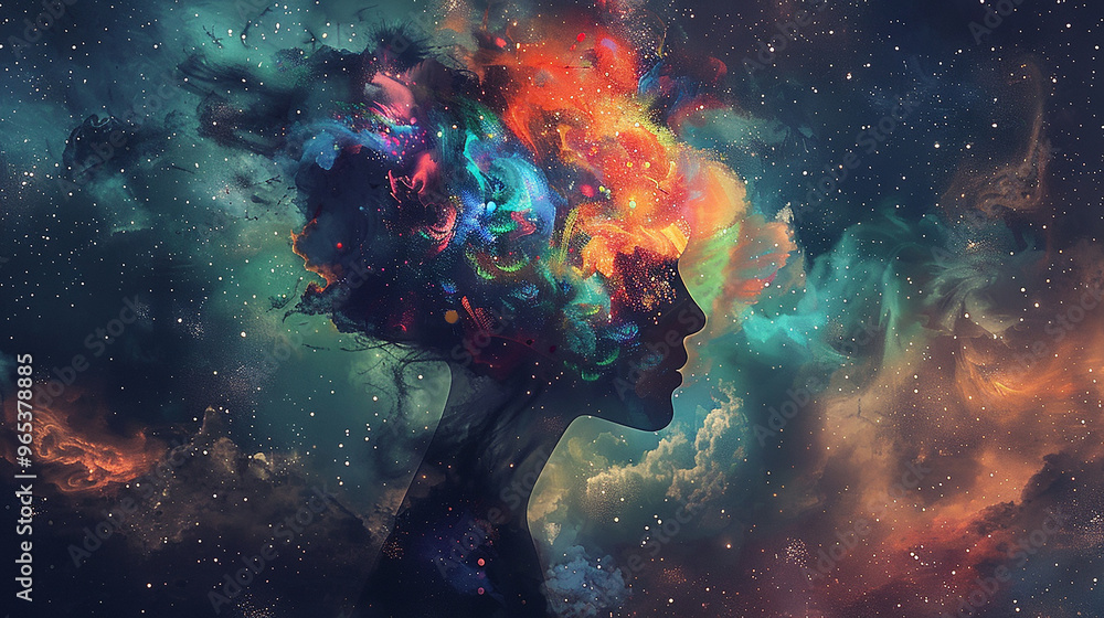 Digital Artwork of a Human Head Illuminated from Within, Symbolizing the Power of Ideas and Intellect

