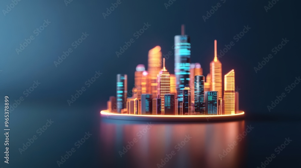 Futuristic Oil Futures Trading Hub Holographic Visualization | Neon Glow with Selective Focus and Copy Space Futuristic Oil Futures Trading Hub Holographic Visualization | Neon Glow with Selective Focus and Copy Space