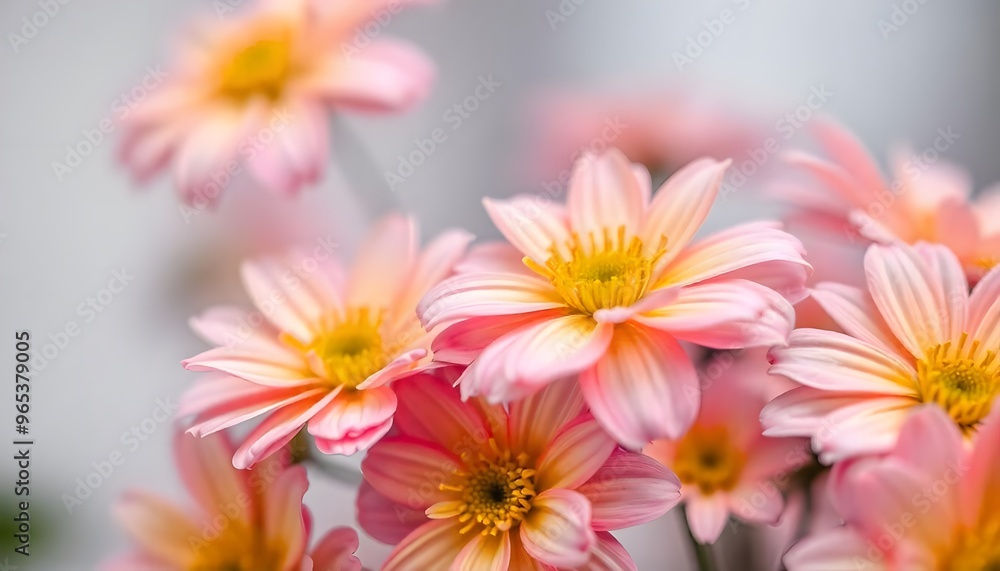 Close-up of chrysanthemums with contrasting colors. Close-up of chrysanthemums with contrasting colors.