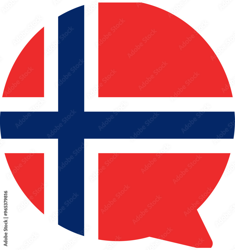 Obraz premium NORWAY Falg on Chat Icon