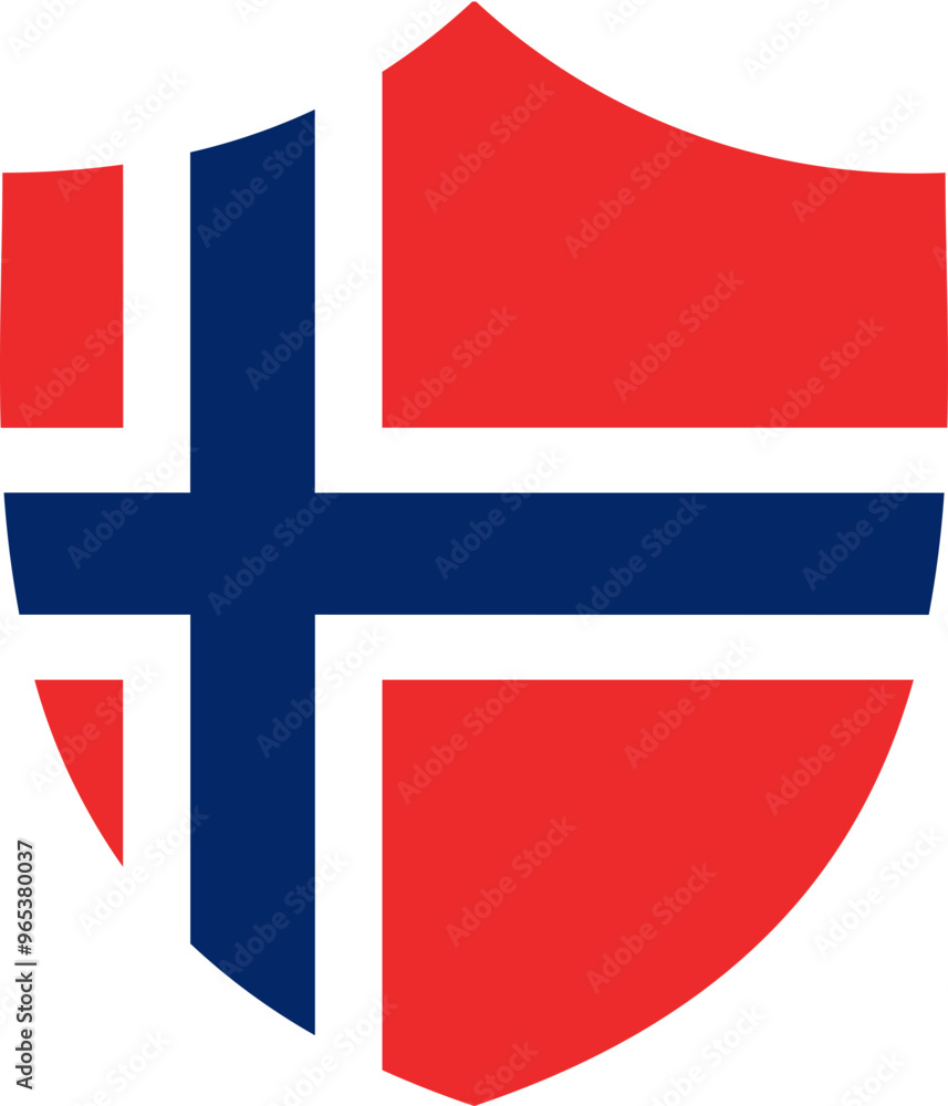 Obraz premium Shield Icon of NORWAY Flag