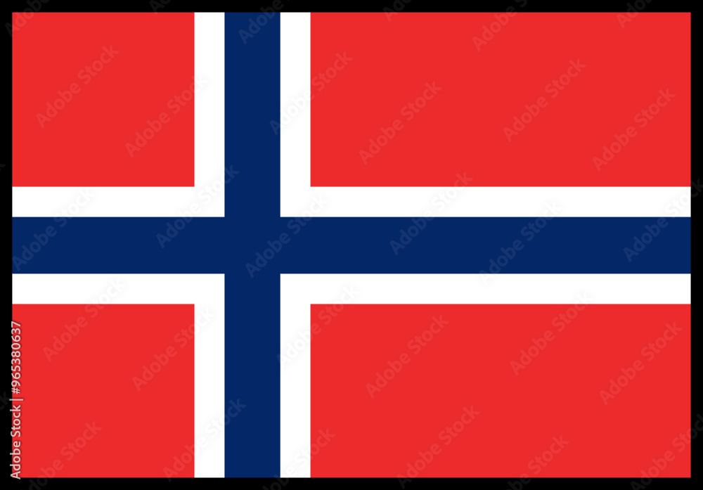 Naklejka premium NORWAY Flag rectangle Icon