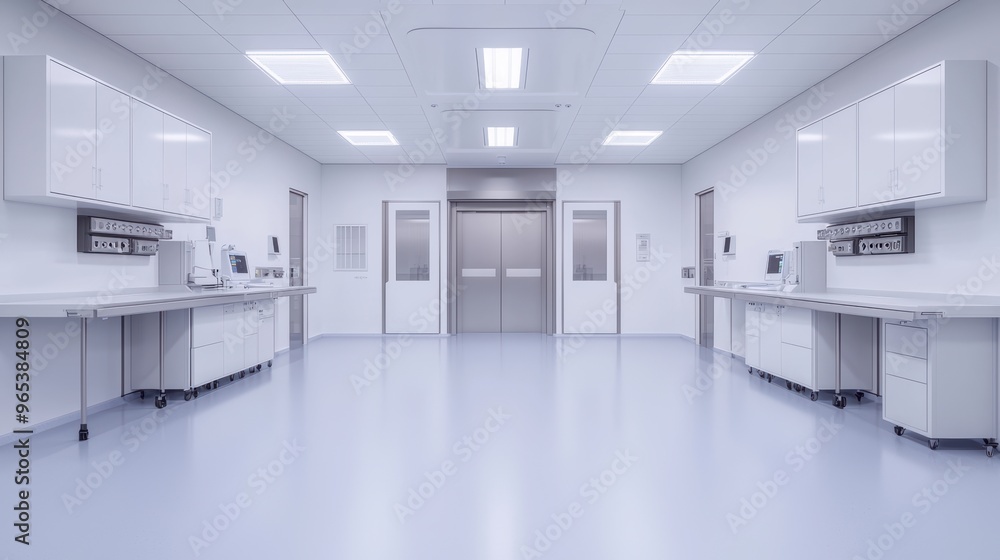 Futuristic High-Tech Laboratory with Advanced Medical Equipment Model - Ray Tracing Visualization Futuristic High-Tech Laboratory with Advanced Medical Equipment Model - Ray Tracing Visualization