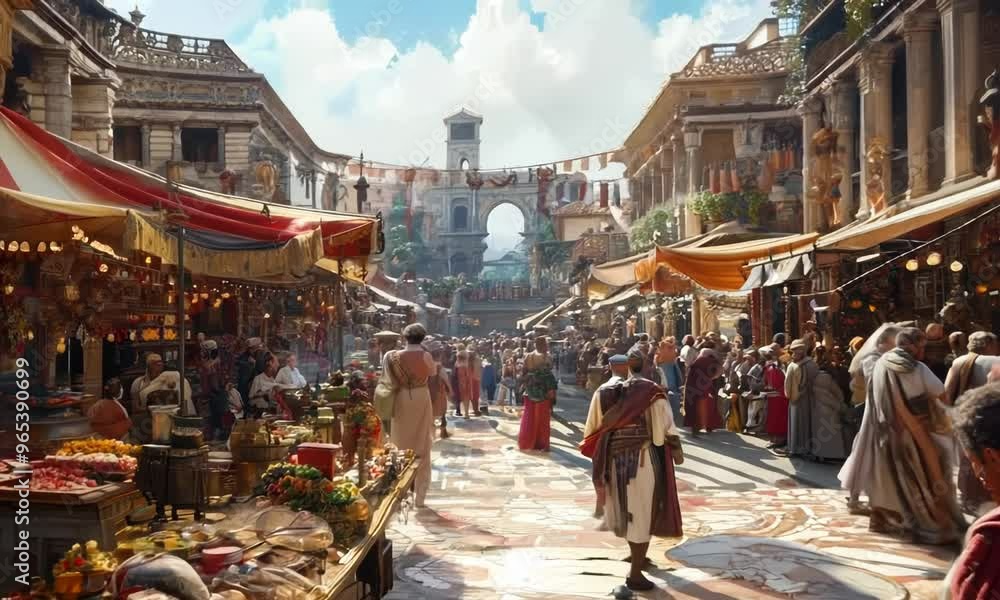 Marketplace In Ancient Rome Roman Market Scene